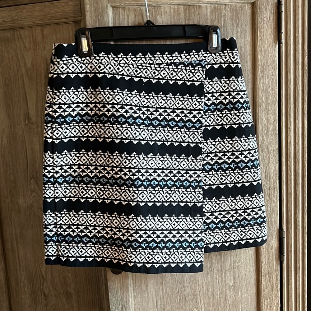 Loft; Faux-wrap mini skirt